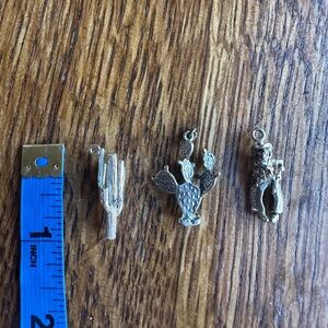 Three vintage sterling silver three dimensional western theme charms send offers